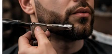 Concept photograph of beard grooming