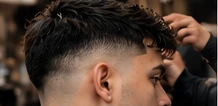 Concept photograph of a modern haircut