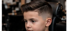 Concept photograph of a child's haircut